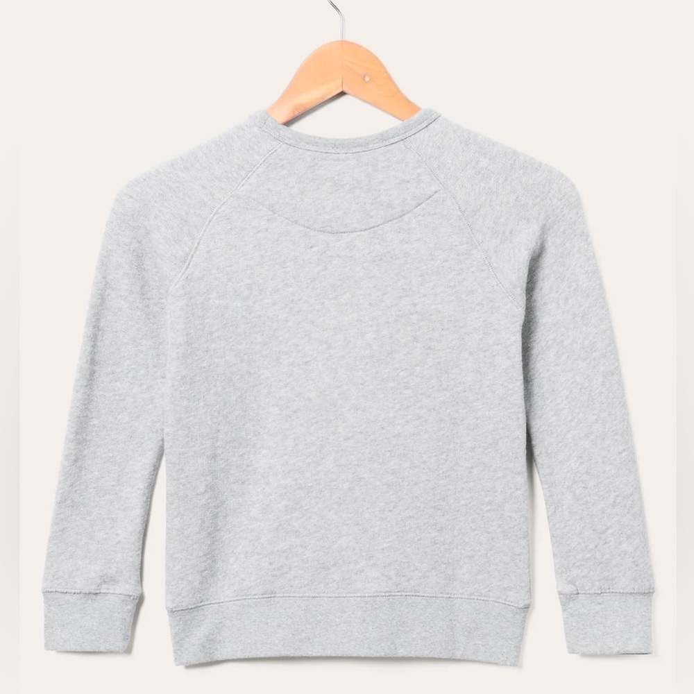 Junk Food Clothing x Disney Kids’ Mickey Raglan Fleece Heather Grey Sweatshirt—S - Picture 9 of 11